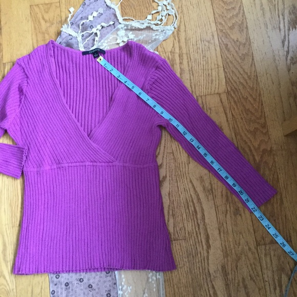 โ๏ธ CHADWICKS PLUNGING V-NECK SWEATER vintage BLACKISHGray. Sz M/Lg - Picture 9 of 16